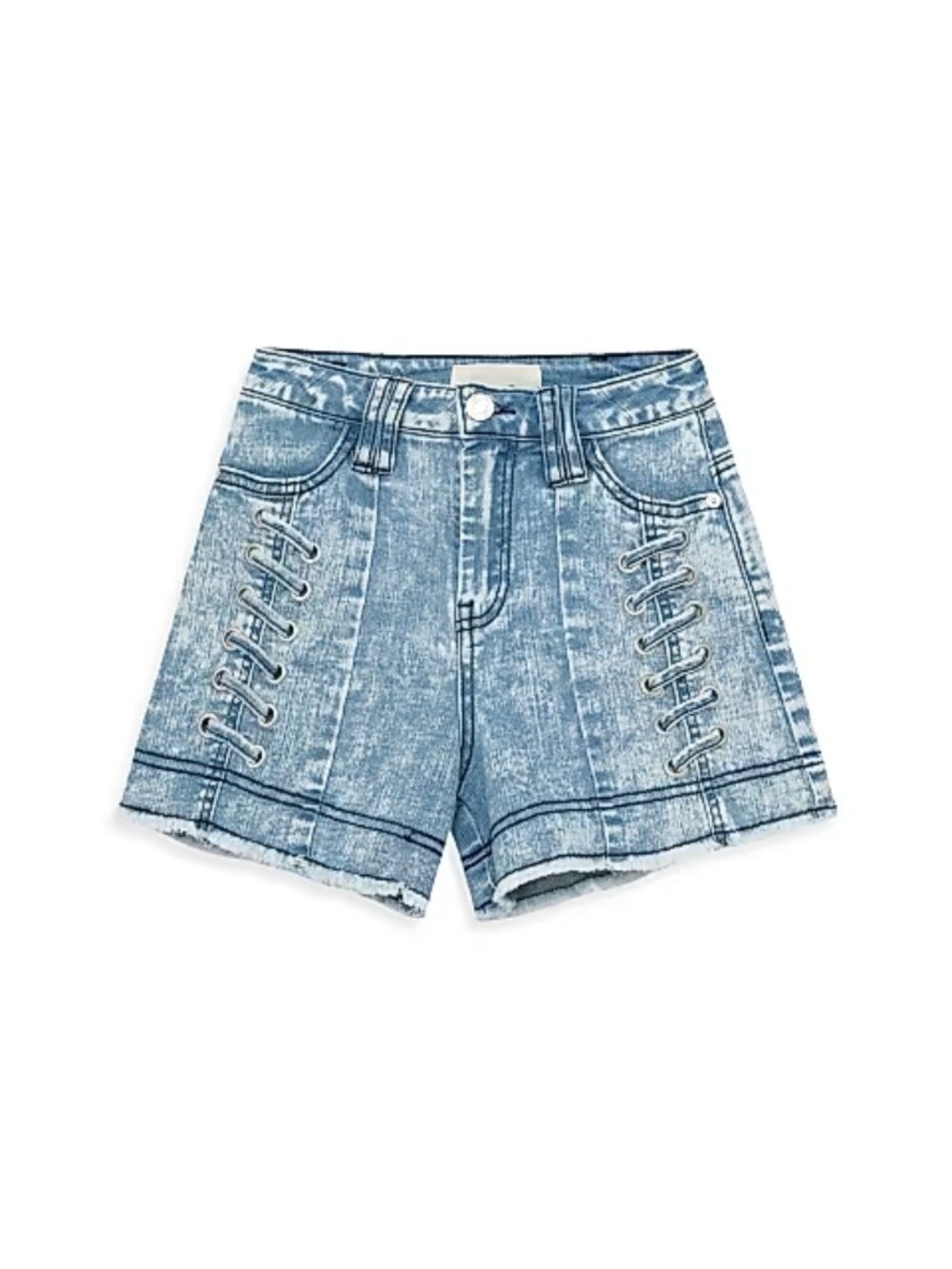 NEW!!!! $48 Habitual Kids Girls' Lace Up Detail Denim Shorts (Blue) - SZ 16